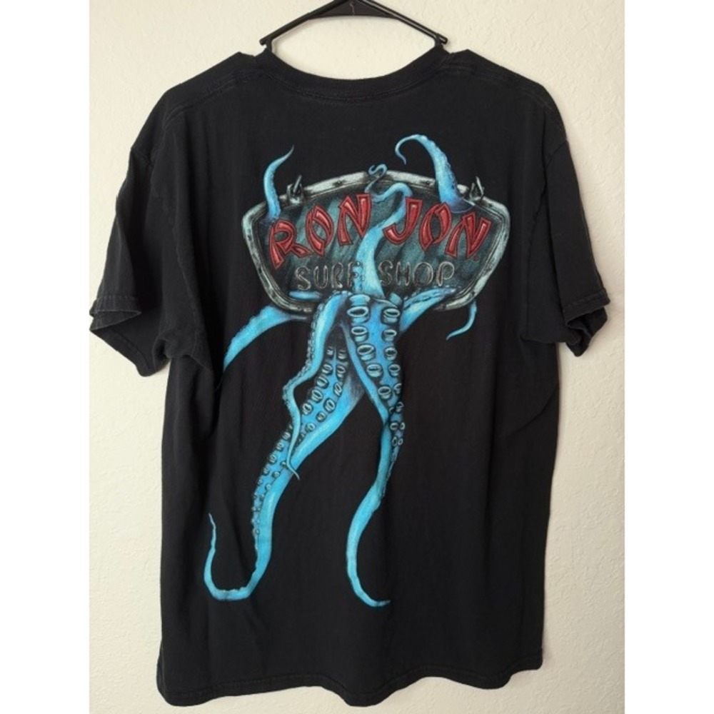 Ron Jon Surf Shop Pensacola Beach Octopus Tentacle Graphic T-Shirt Black Large